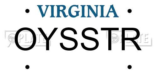 OYSSTR Virginia License Plate