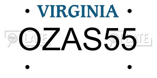 OZAS55 Virginia License Plate