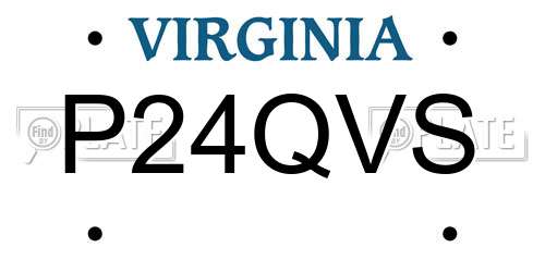 P24QVS Virginia License Plate