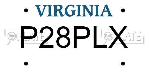 P28PLX Virginia License Plate