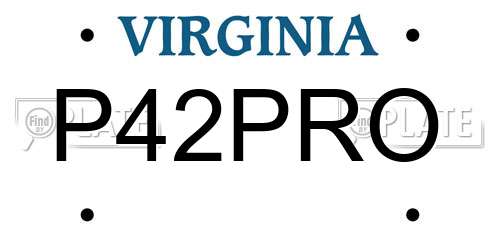 P42PRO Virginia License Plate