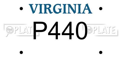 P440 Virginia License Plate