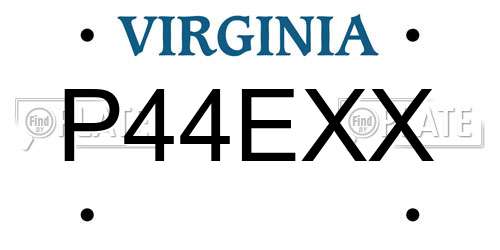 P44EXX Virginia License Plate