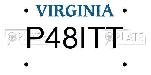 P48ITT Virginia License Plate