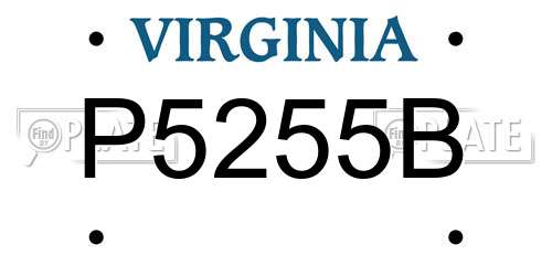 P5255B Virginia License Plate
