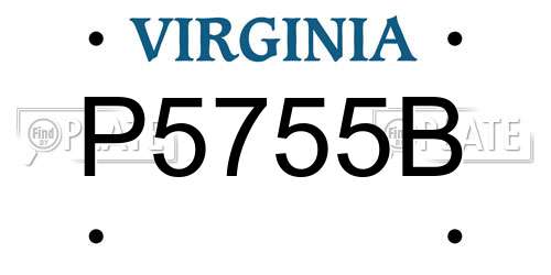 P5755B Virginia License Plate