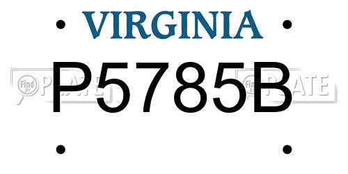 P5785B Virginia License Plate