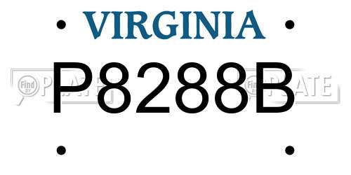 P8288B Virginia License Plate