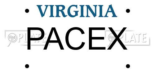 PACEX Virginia License Plate