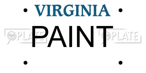 PAINT Virginia License Plate