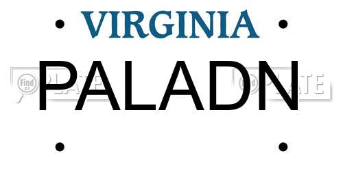 PALADN Virginia License Plate