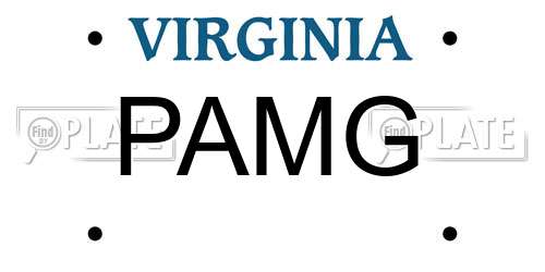 PAMG Virginia License Plate