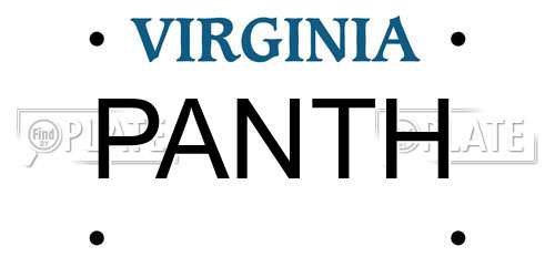 PANTH Virginia License Plate