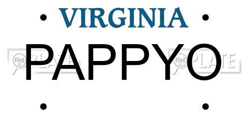 PAPPYO Virginia License Plate