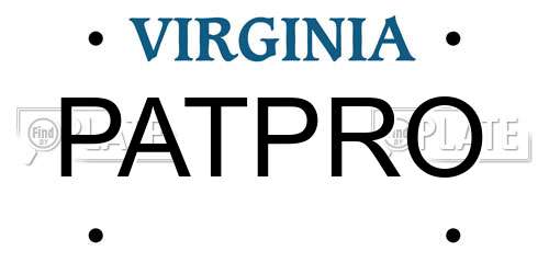 PATPRO Virginia License Plate