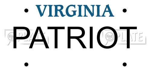 PATRIOT Virginia License Plate