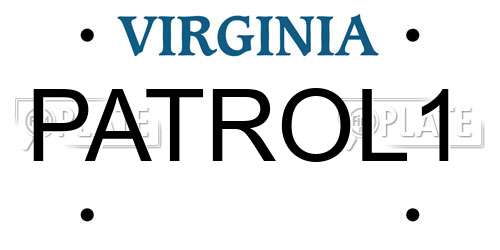 PATROL1 Virginia License Plate