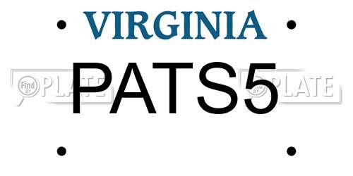 PATS5 Virginia License Plate