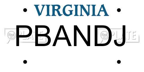 PBANDJ Virginia License Plate