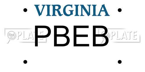 PBEB Virginia License Plate