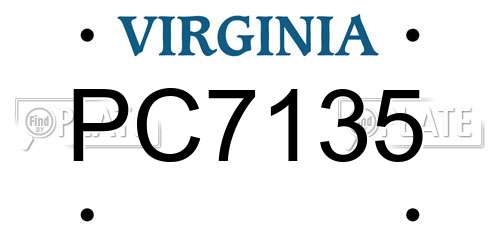 PC7135 Virginia License Plate