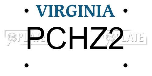 PCHZ2 Virginia License Plate