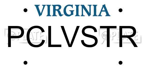 PCLVSTR Virginia License Plate