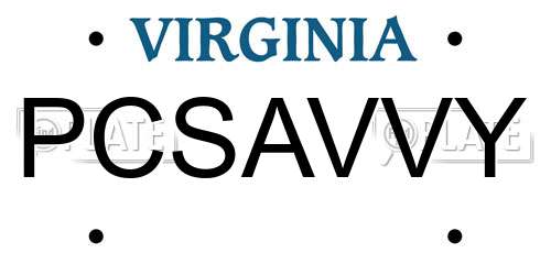 PCSAVVY Virginia License Plate