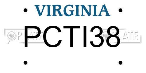 PCTI38 Virginia License Plate