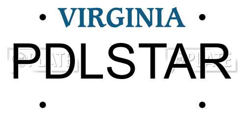 PDLSTAR Virginia License Plate