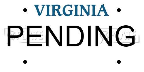 PENDING Virginia License Plate