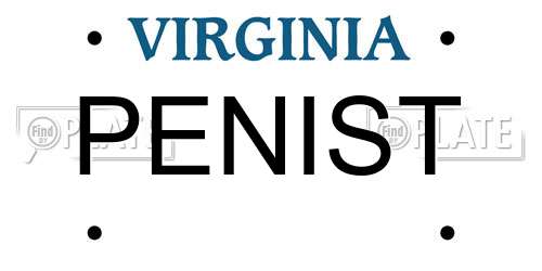 PENIST Virginia License Plate