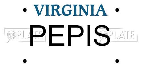 PEPIS Virginia License Plate
