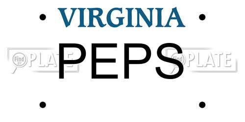 PEPS Virginia License Plate