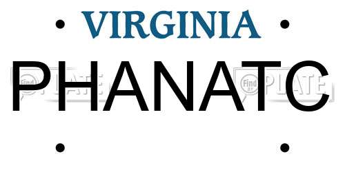 PHANATC Virginia License Plate