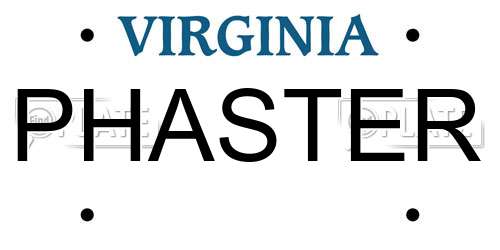 PHASTER Virginia License Plate