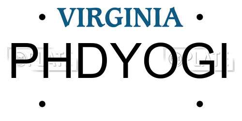 PHDYOGI Virginia License Plate
