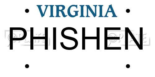 PHISHEN Virginia License Plate