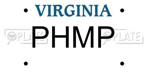 PHMP Virginia License Plate