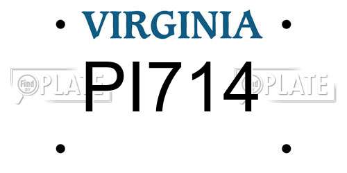 PI714 Virginia License Plate