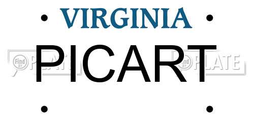PICART Virginia License Plate