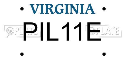 PIL11E Virginia License Plate