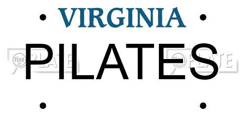 PILATES Virginia License Plate
