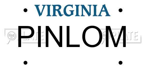 PINLOM Virginia License Plate