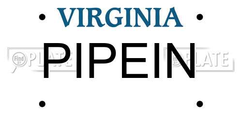 PIPEIN Virginia License Plate