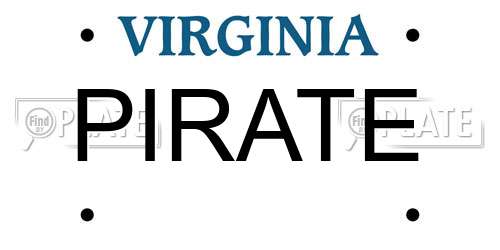 PIRATE Virginia License Plate