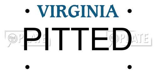 PITTED Virginia License Plate