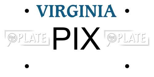PIX Virginia License Plate