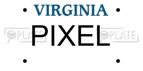 PIXEL Virginia License Plate
