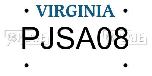 PJSA08 Virginia License Plate